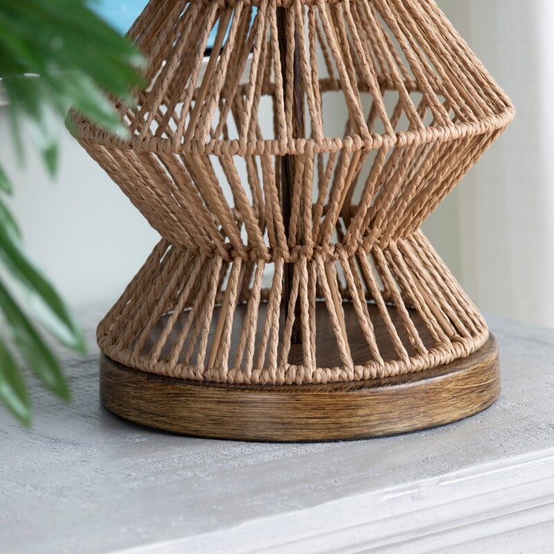 Adler Turreted Woven Table Lamp CVNAM731