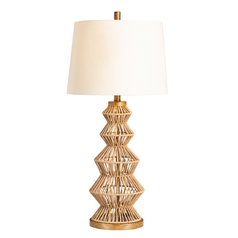 Adler Turreted Woven Table Lamp CVNAM731