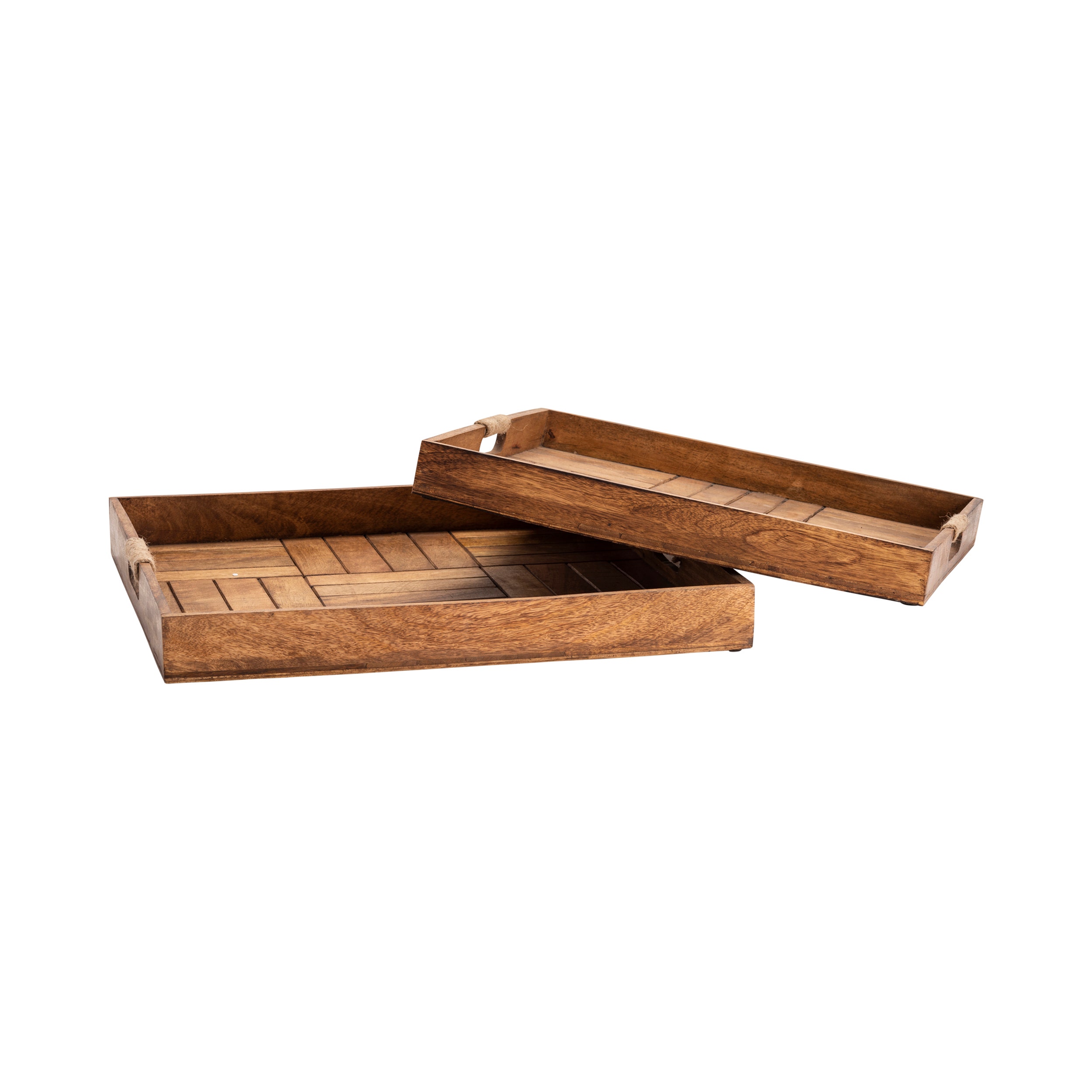Miller Parquetry Serving Trays with Juste Handles CVTZRN010
