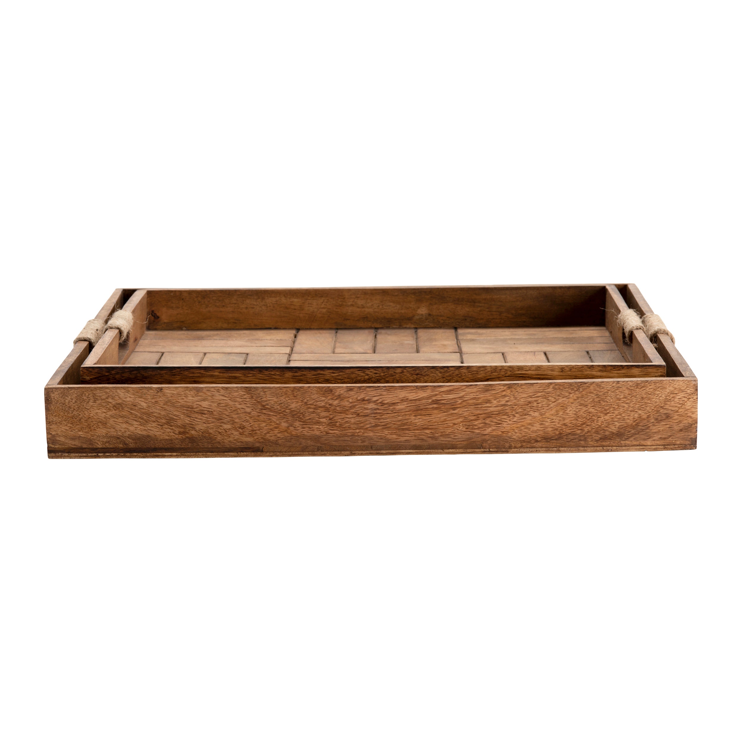 Miller Parquetry Serving Trays with Juste Handles CVTZRN010