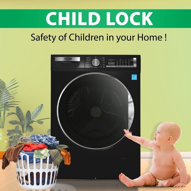 ConServ Washer 2.2cf AUTOSENSE 1400 RPM 15 programs Sanitize LED Display 110V CW2240MATTEBLACK
