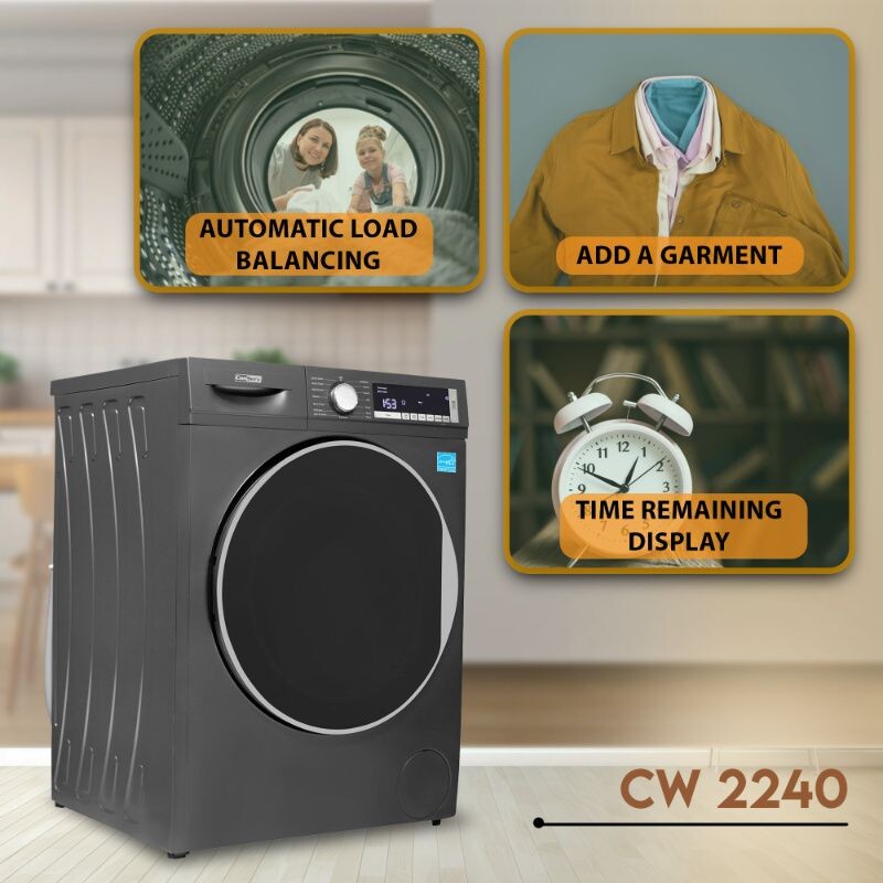 ConServ Washer 2.2cf AUTOSENSE 1400 RPM 15 programs Sanitize LED Display 120V Titanium CW2240T
