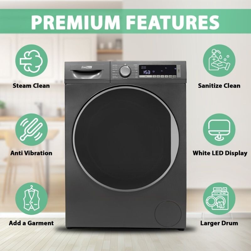 ConServ Washer 2.2cf AUTOSENSE 1400 RPM 15 programs Sanitize LED Display 120V Titanium CW2240T