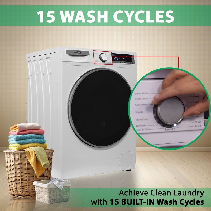 ConServ Washer 2.2cf AUTOSENSE 1400 RPM 15 programs Sanitize LED Display 110V CW2240W
