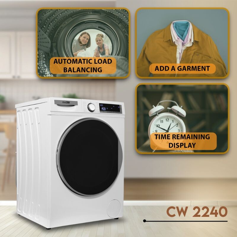 ConServ Washer 2.2cf AUTOSENSE 1400 RPM 15 programs Sanitize LED Display 110V CW2240W