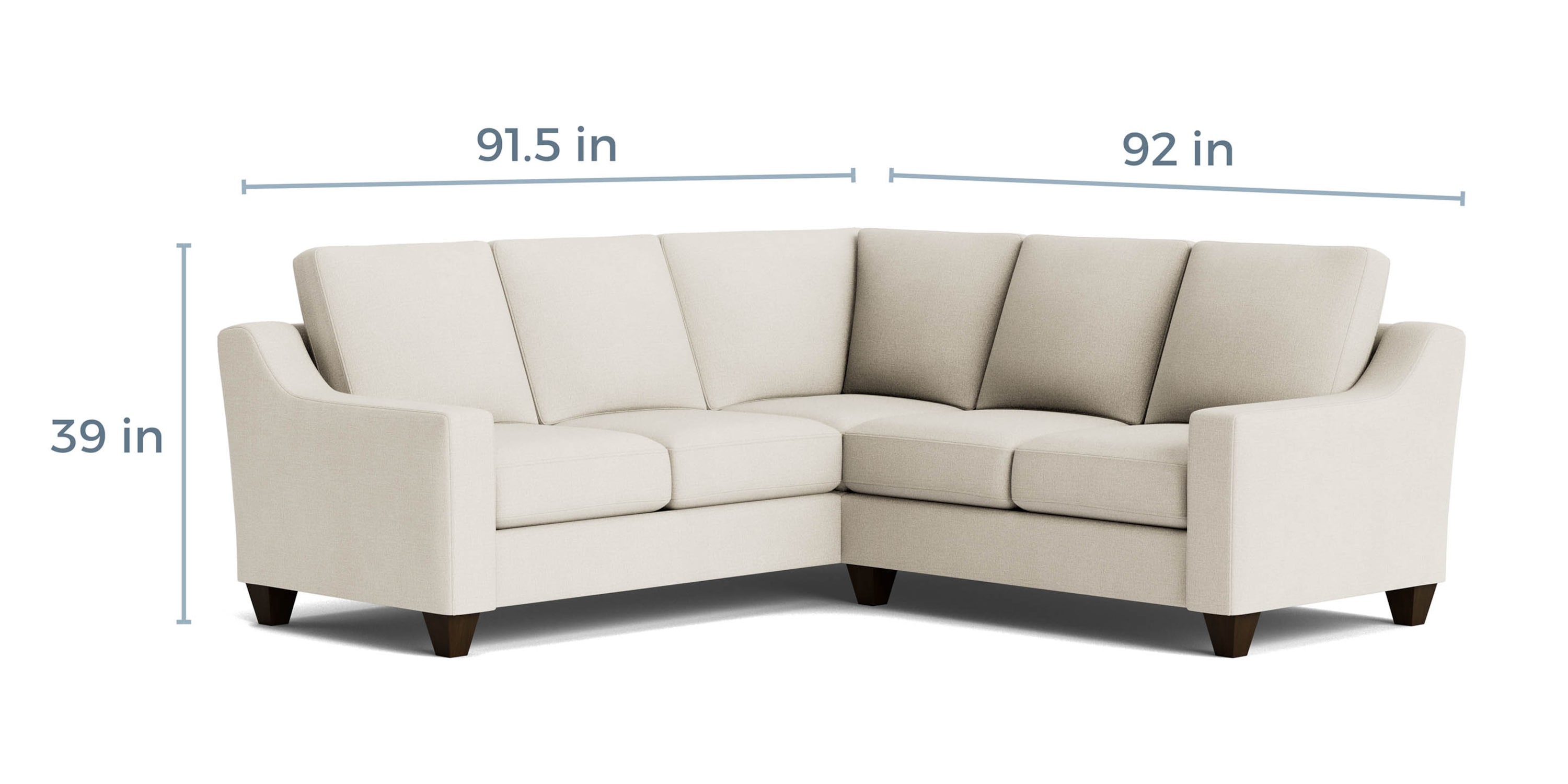 True Custom™ True Custom® Wide Slope Arm L-Shaped Sectional CWS00L4161SFKIT25