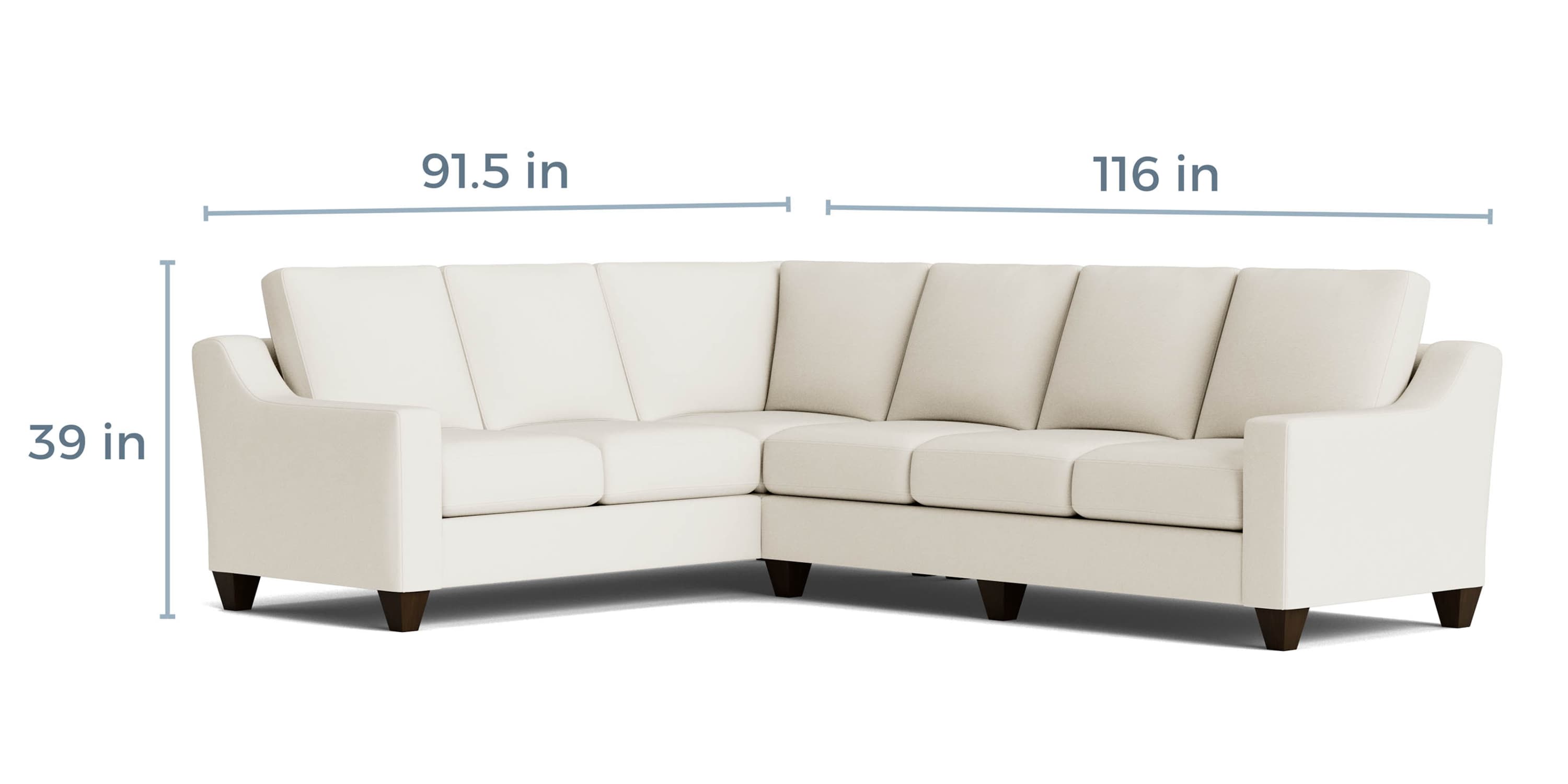True Custom™ True Custom® Wide Slope Arm L-Shaped Sectional CWS00L6661SFKIT28