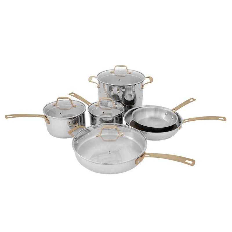 10-Piece Non-Toxic Stainless Steel Cookware Set CWSETLST10