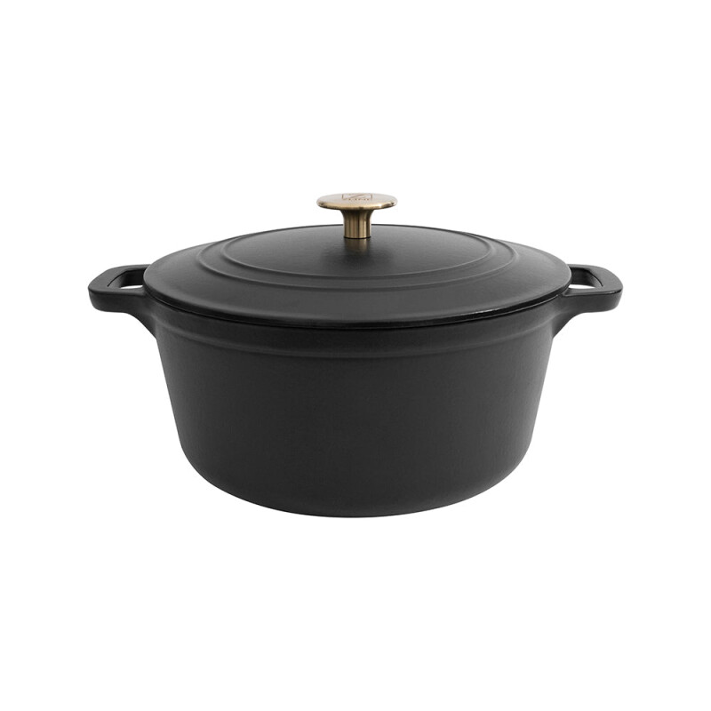 5-Piece Enameled Cast Iron Cookware Set in Black Matte CWSETSBLM5