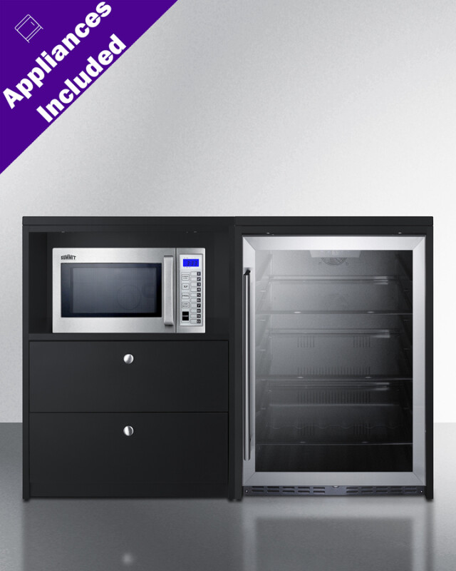 52" Wide Casework Suite with Beverage Center and Microwave, ADA Height CWSUITE52G