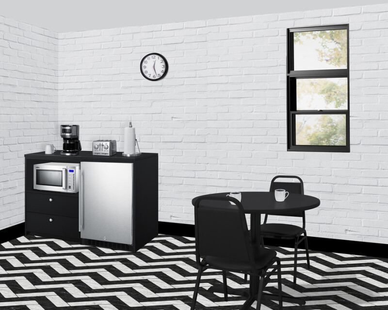 52" Wide Casework Suite with Refrigerator and Microwave, ADA Height CWSUITE52R