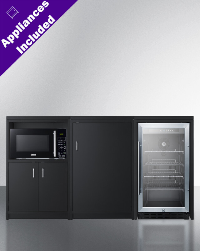 64" Wide Casework Suite with Beverage Center and Microwave, ADA Height CWSUITE64G