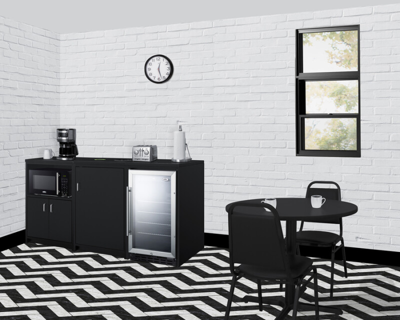 64" Wide Casework Suite with Beverage Center and Microwave, ADA Height CWSUITE64G