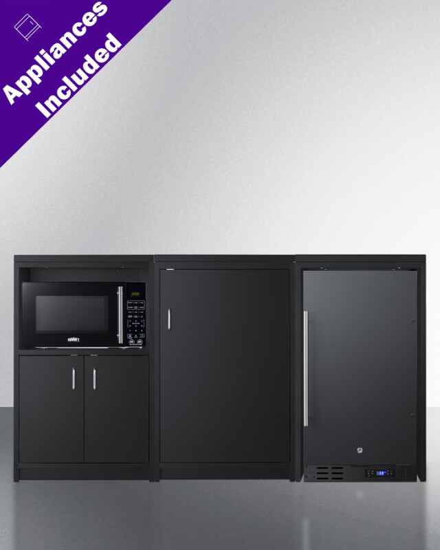 64" Wide Casework Suite with Refrigerator and Microwave, ADA Height CWSUITE64R