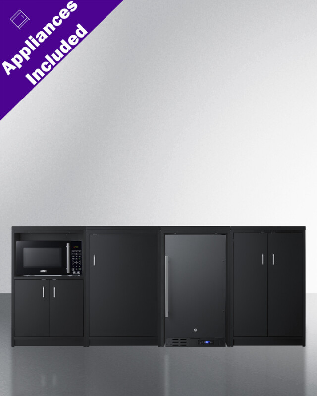 85" Wide Casework Suite with Refrigerator and Microwave, ADA Height CWSUITE85R