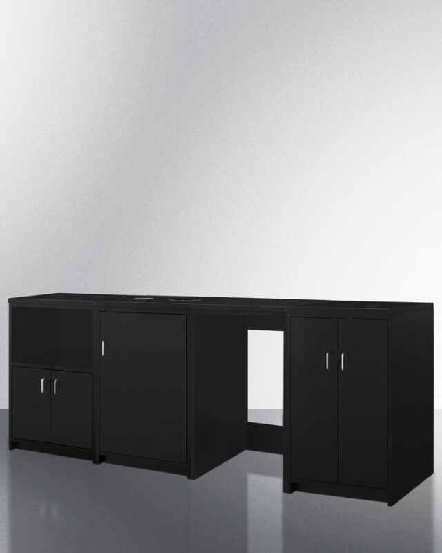 85" Wide Casework Suite with Refrigerator and Microwave, ADA Height CWSUITE85R
