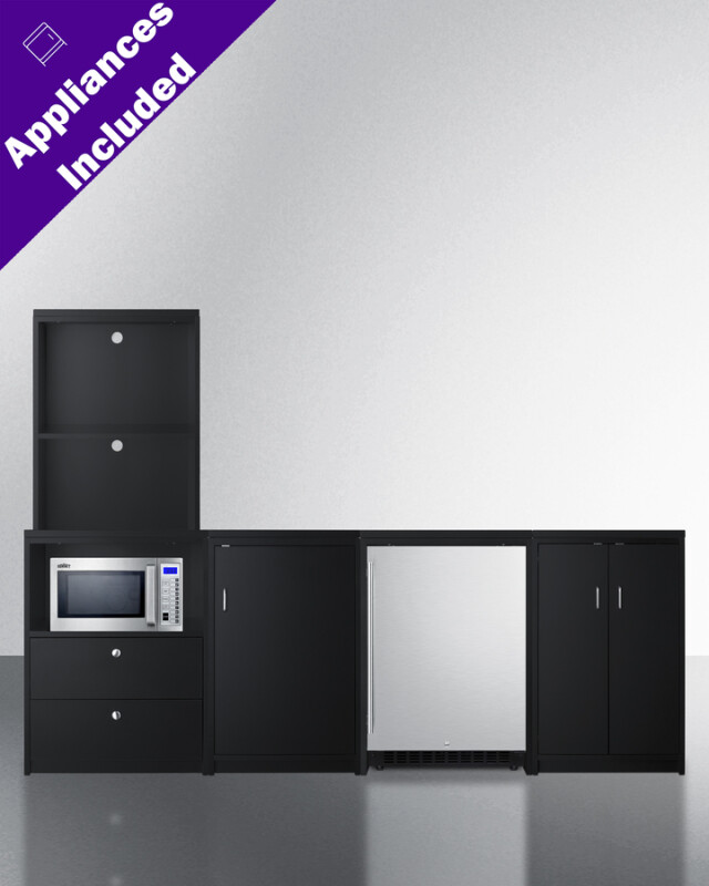 95" Wide Casework Suite with Refrigerator and Microwave, ADA Height CWSUITE95R