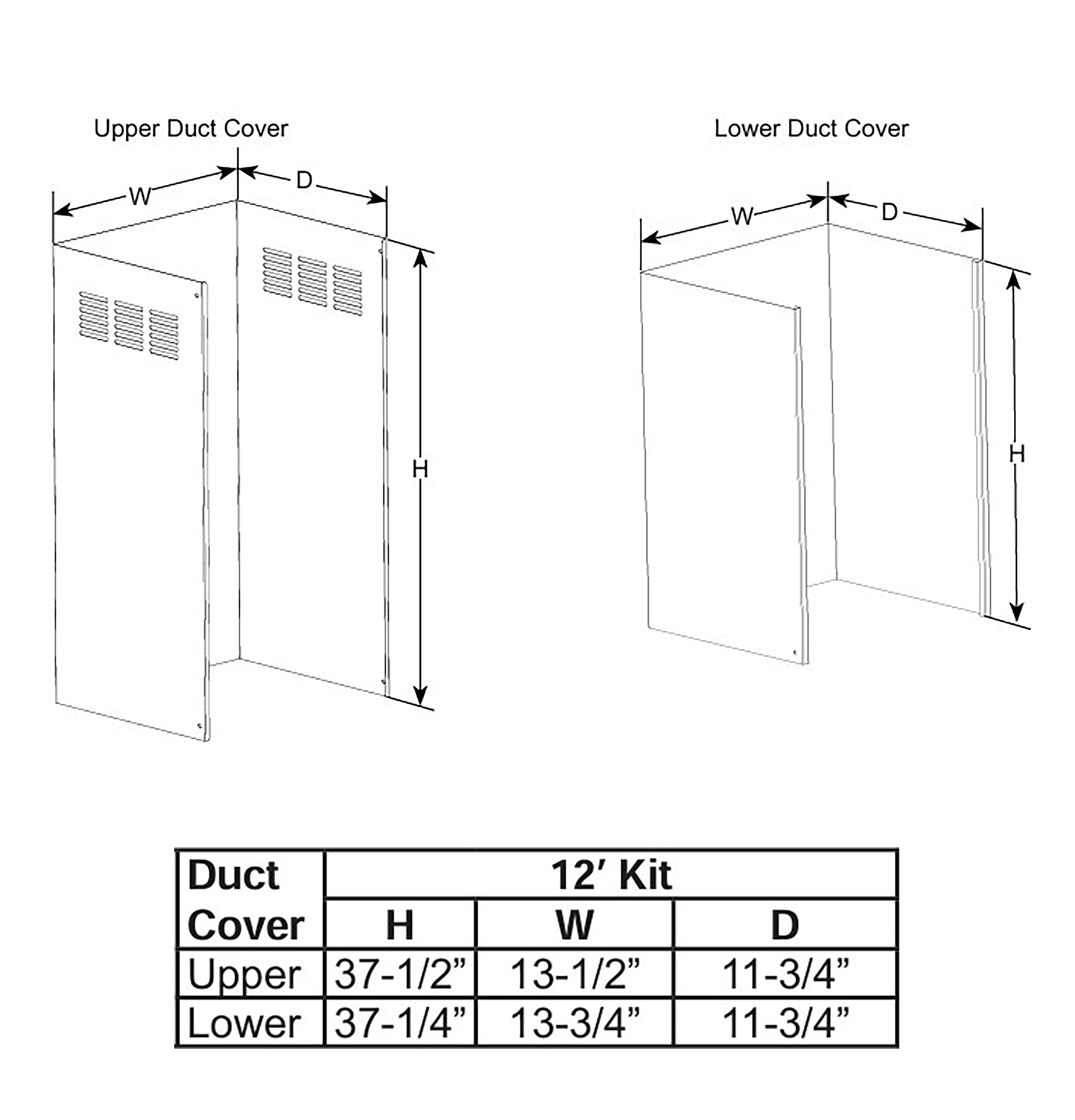 Duct cover extension CX12DC9SPSS