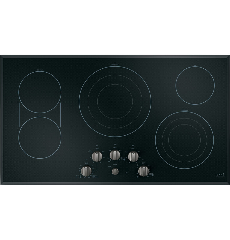 CAFÉ™ 5 Electric Cooktop Knobs - Brushed Black CXCE1HKPMBT