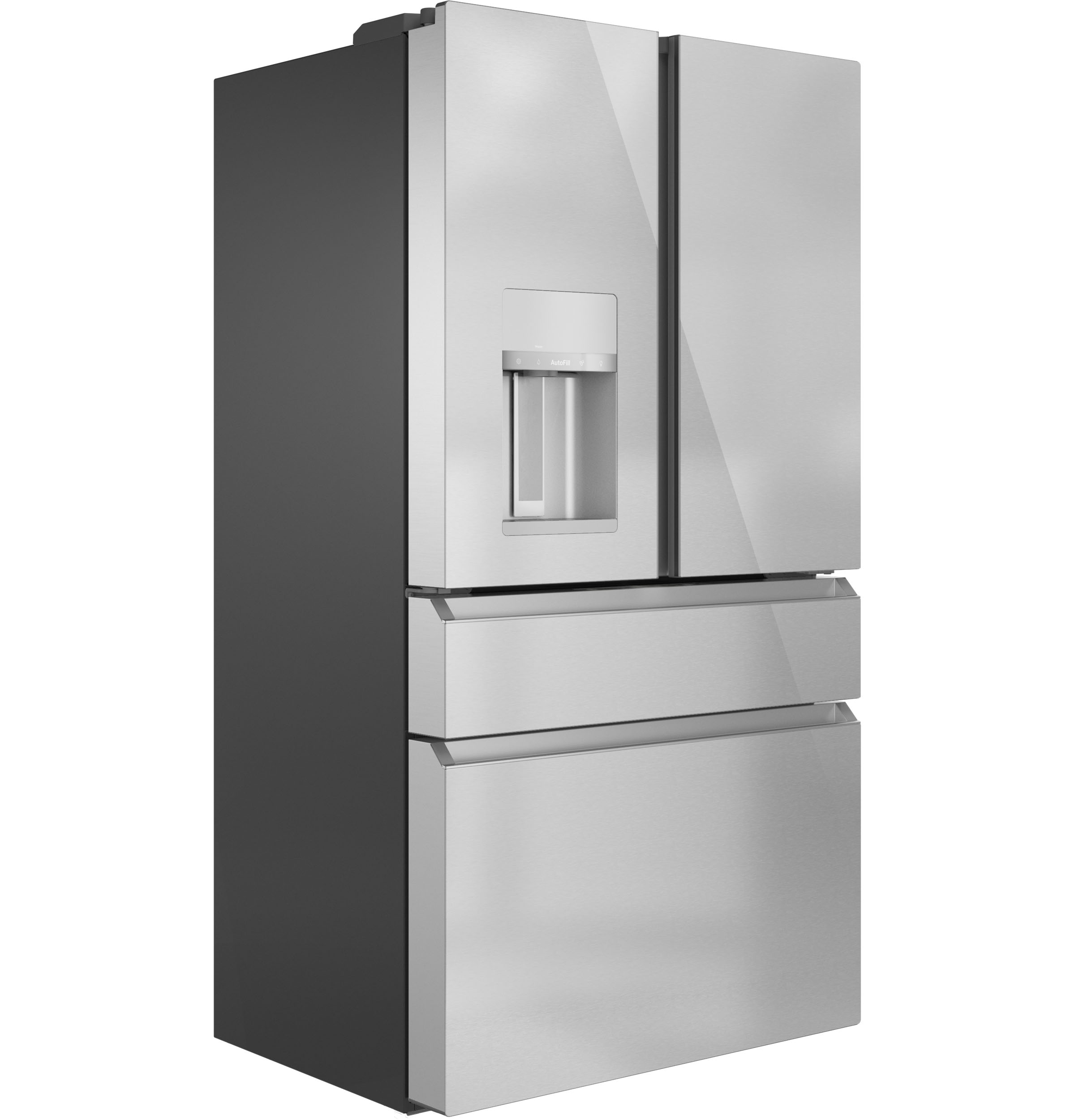 CAFÉ™ ENERGY STAR® 22.3 Cu. Ft. Smart Counter-Depth 4-Door French-Door Refrigerator in Platinum Glass view 3