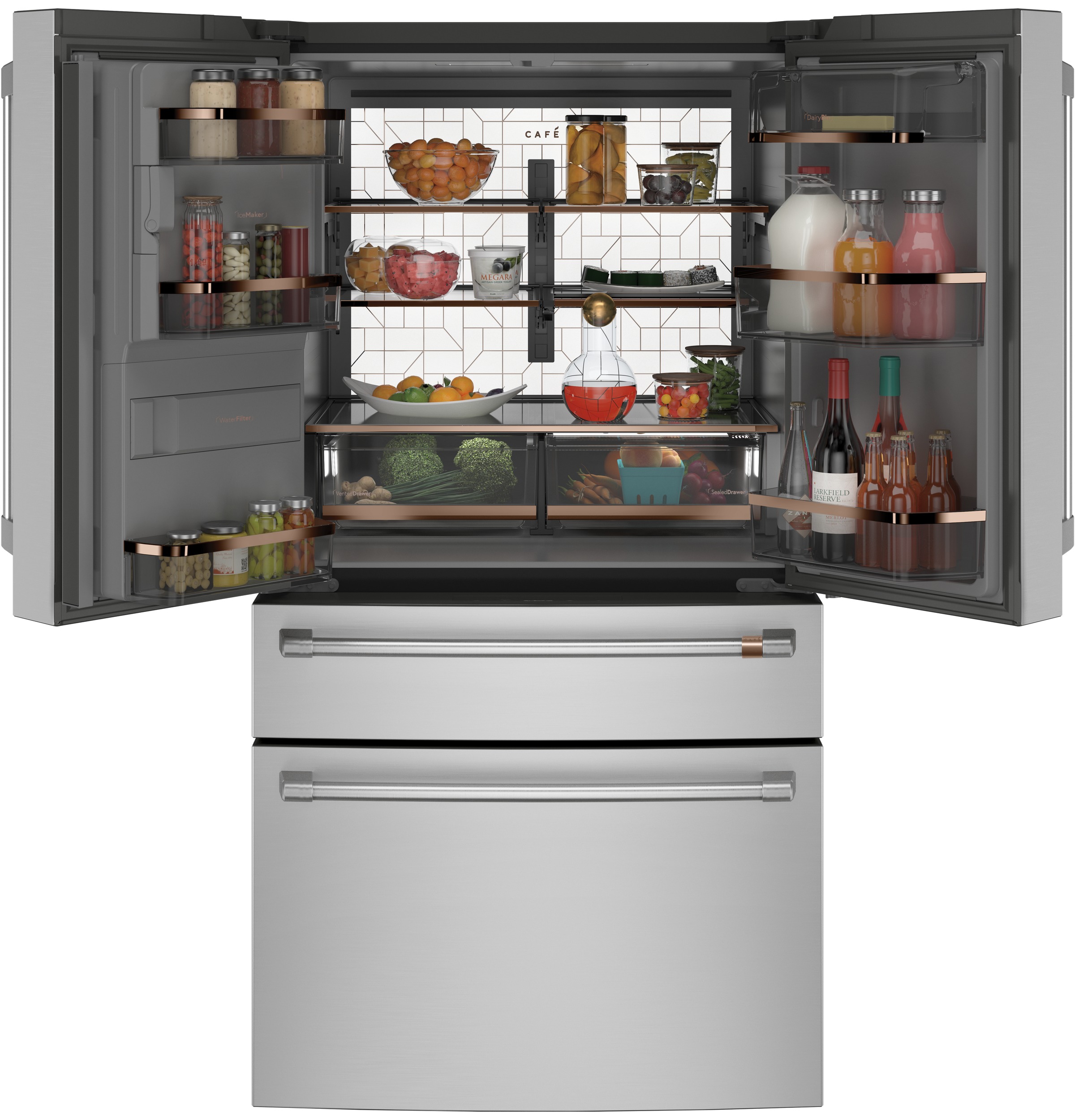 CAFÉ™ ENERGY STAR® 22.3 Cu. Ft. Smart Counter-Depth 4-Door French-Door Refrigerator view 13
