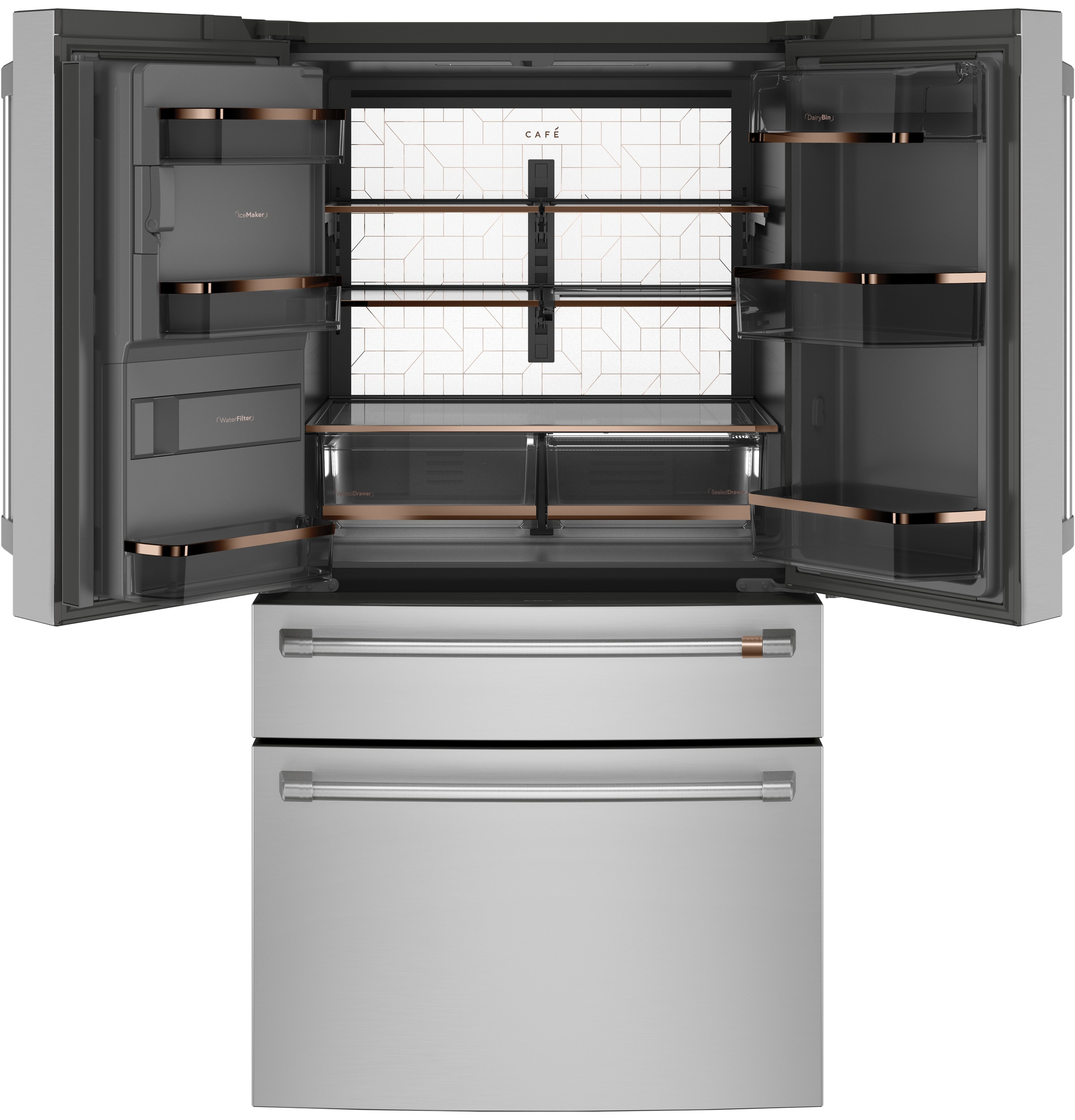 CAFÉ™ ENERGY STAR® 22.3 Cu. Ft. Smart Counter-Depth 4-Door French-Door Refrigerator view 23