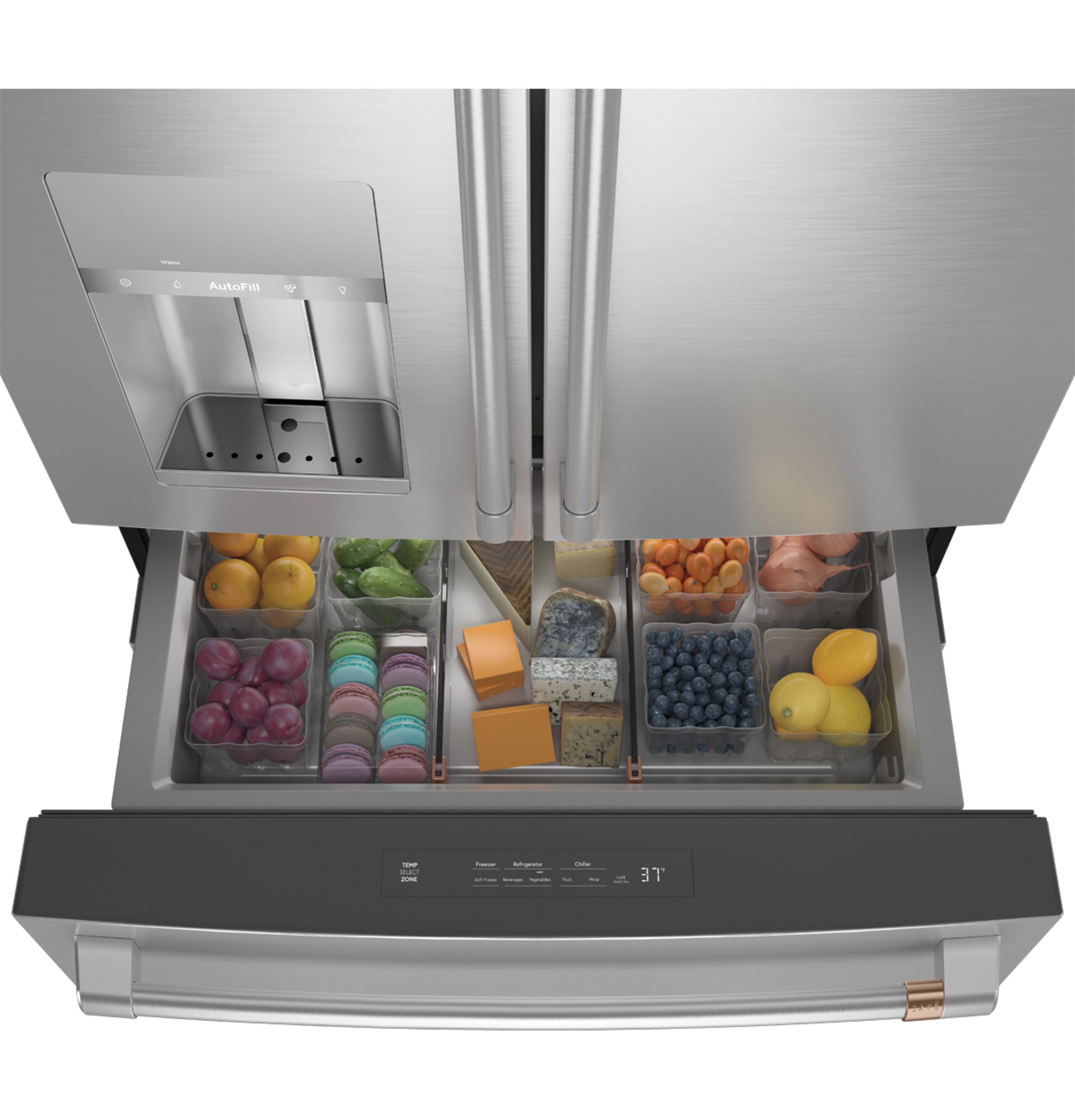 CAFÉ™ ENERGY STAR® 22.3 Cu. Ft. Smart Counter-Depth 4-Door French-Door Refrigerator view 19