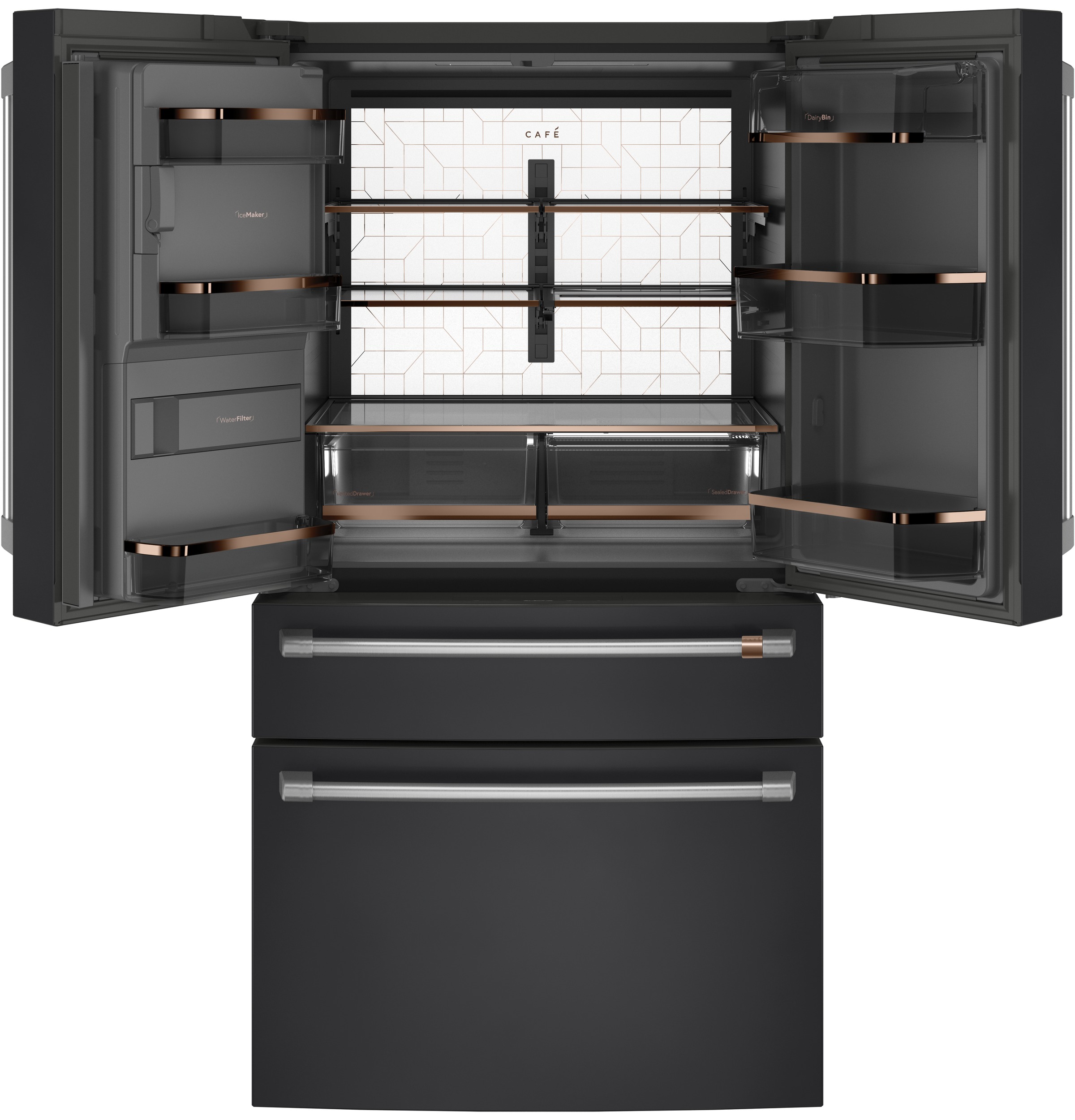 CAFÉ™ ENERGY STAR® 22.3 Cu. Ft. Smart Counter-Depth 4-Door French-Door Refrigerator view 21