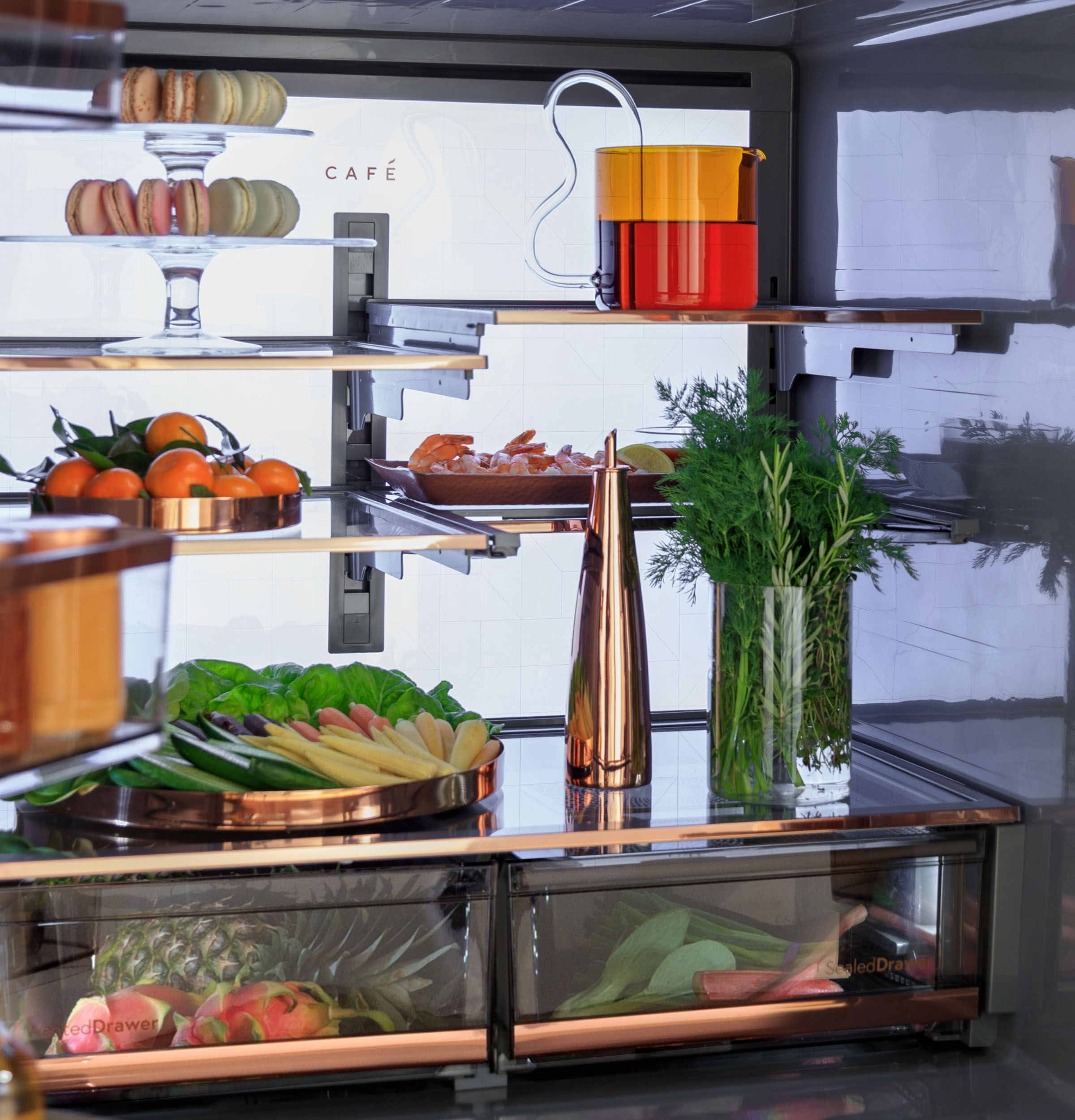 CAFÉ™ ENERGY STAR® 22.3 Cu. Ft. Smart Counter-Depth 4-Door French-Door Refrigerator view 20