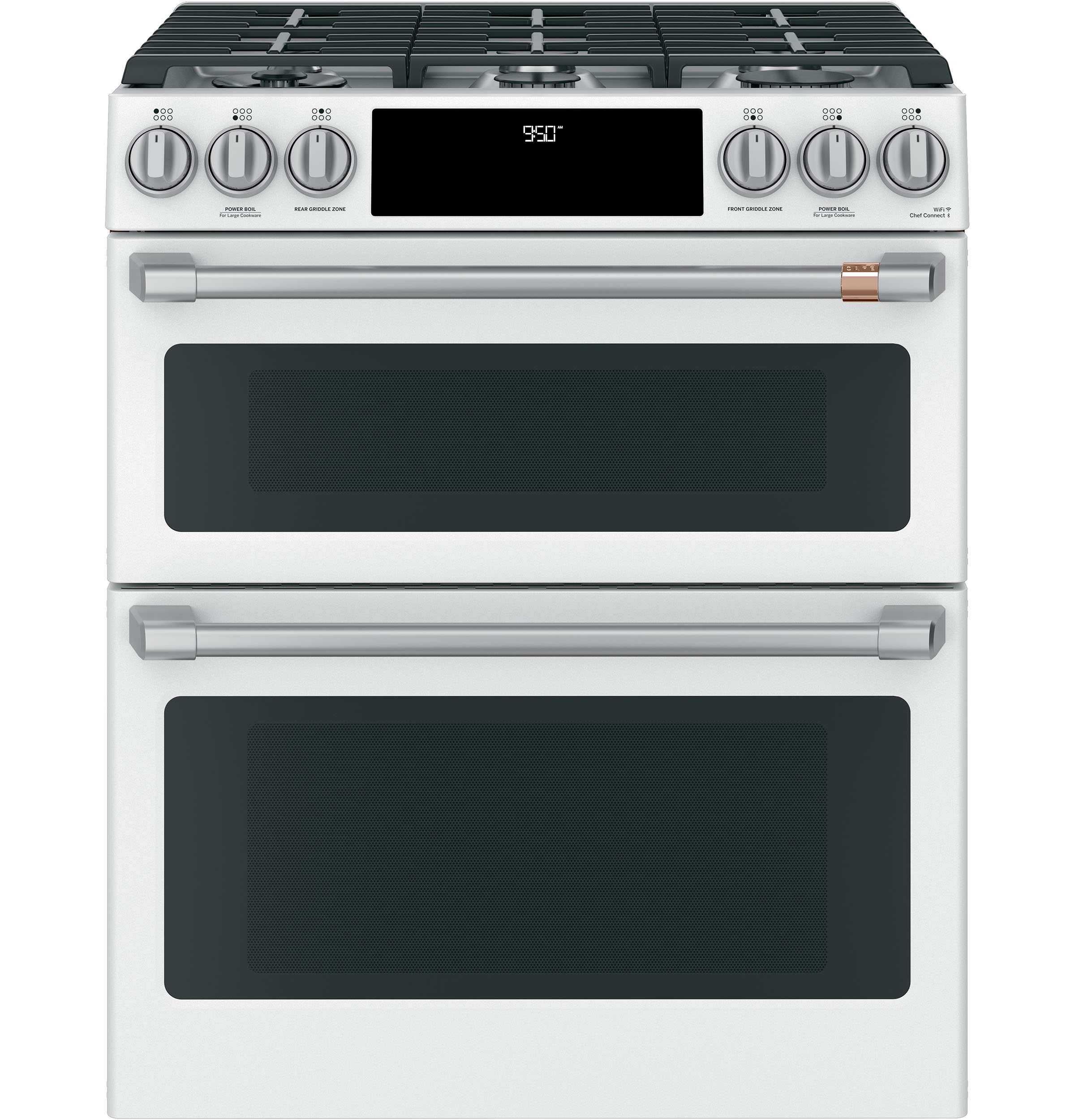 CAFÉ™ Front Control Gas Knobs and Handles - Brushed Stainless CXFCGHKPMSS