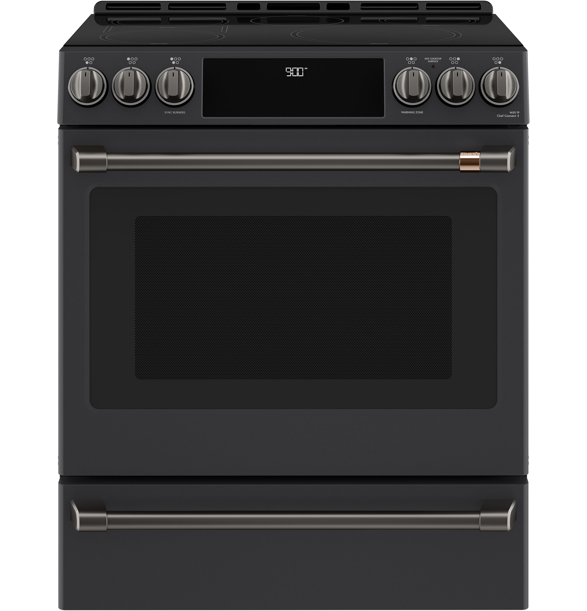CAFÉ™ Front Control Induction Knobs and Handles - Brushed Black CXFCHHKPMBT