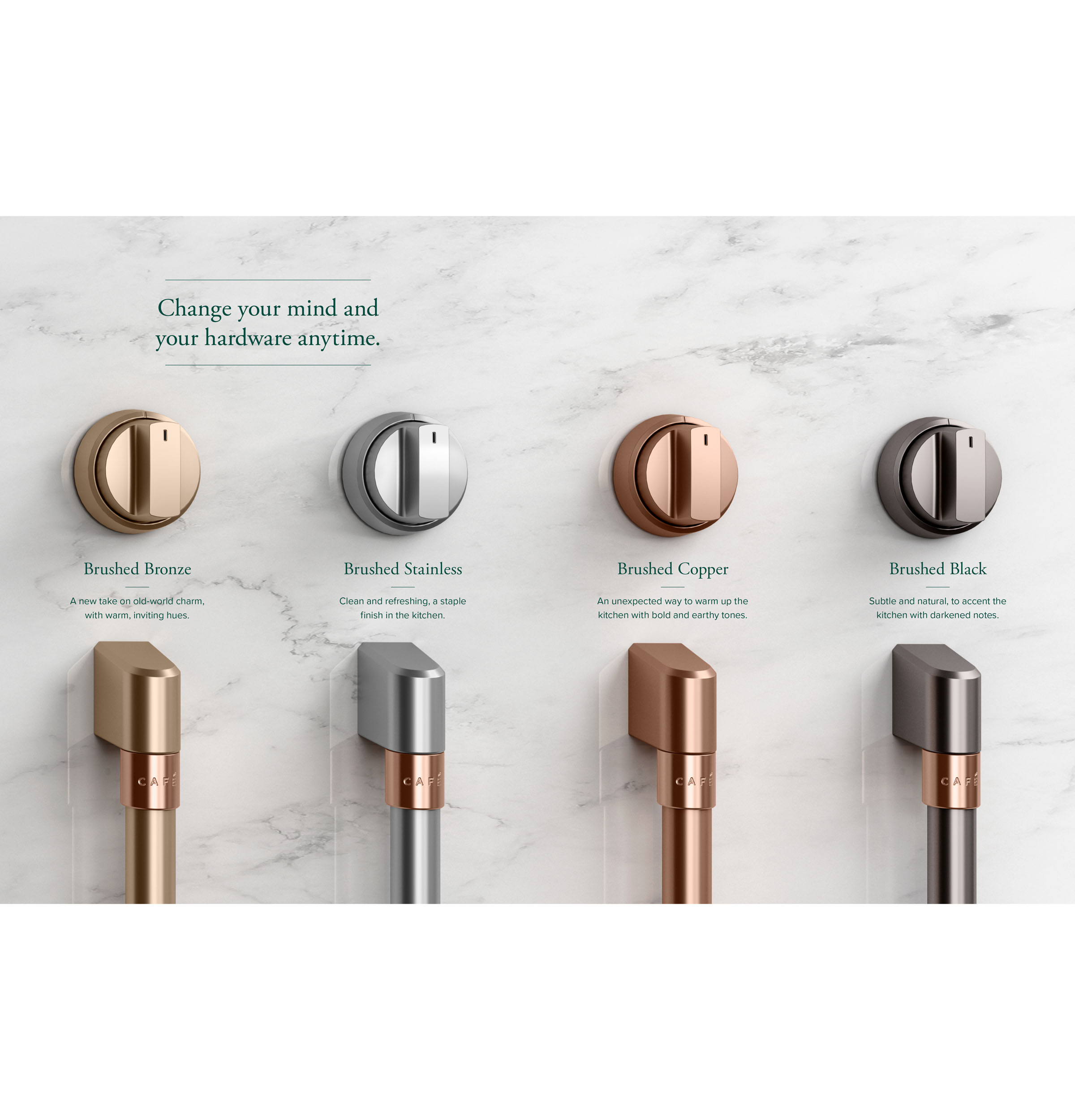 CAFÉ™ Front Control Induction Knobs and Handles - Brushed Bronze view 8