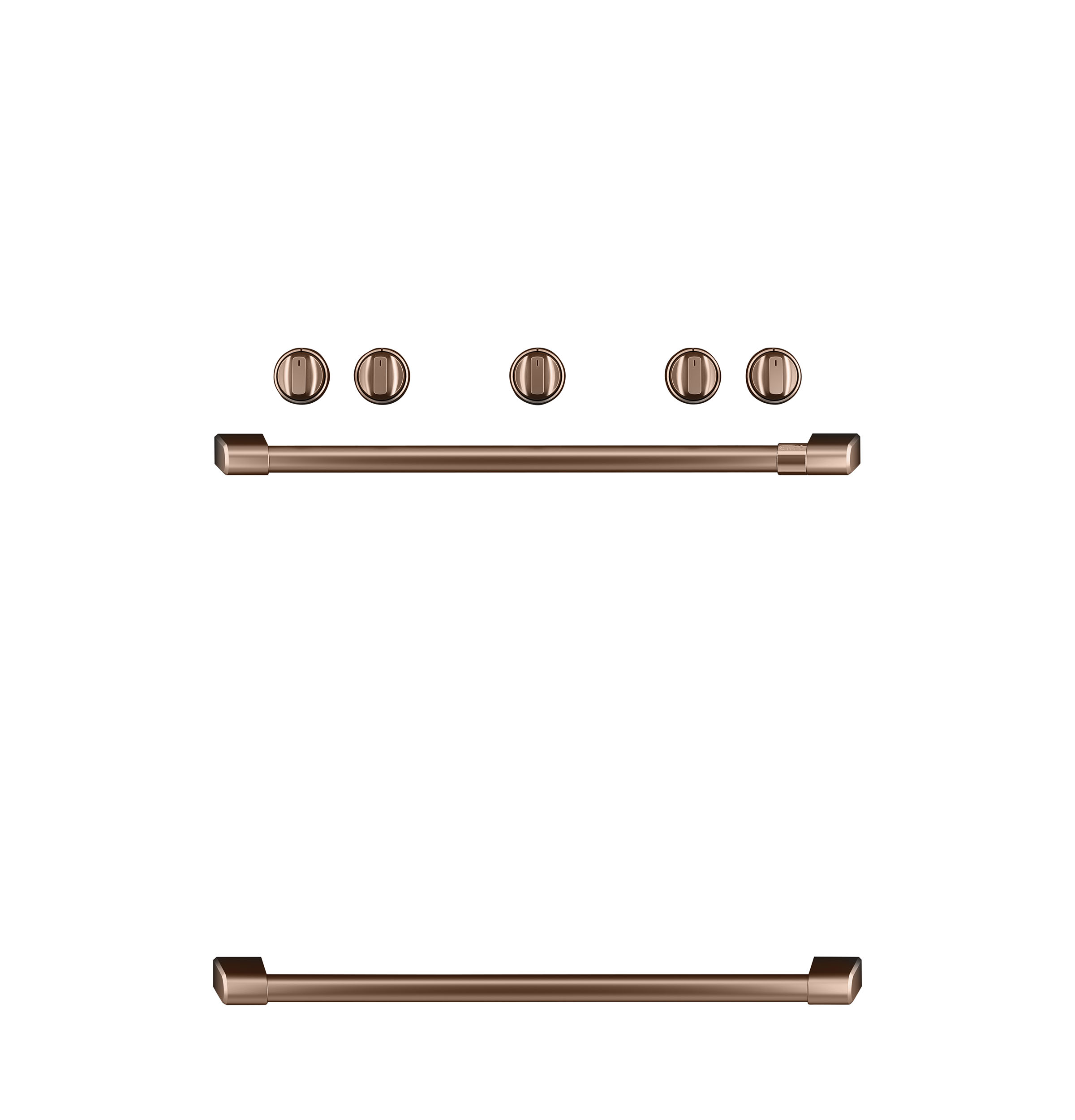CAFÉ™ Freestanding Gas Knobs and Handles - Brushed Copper CXFSGHKPMCU