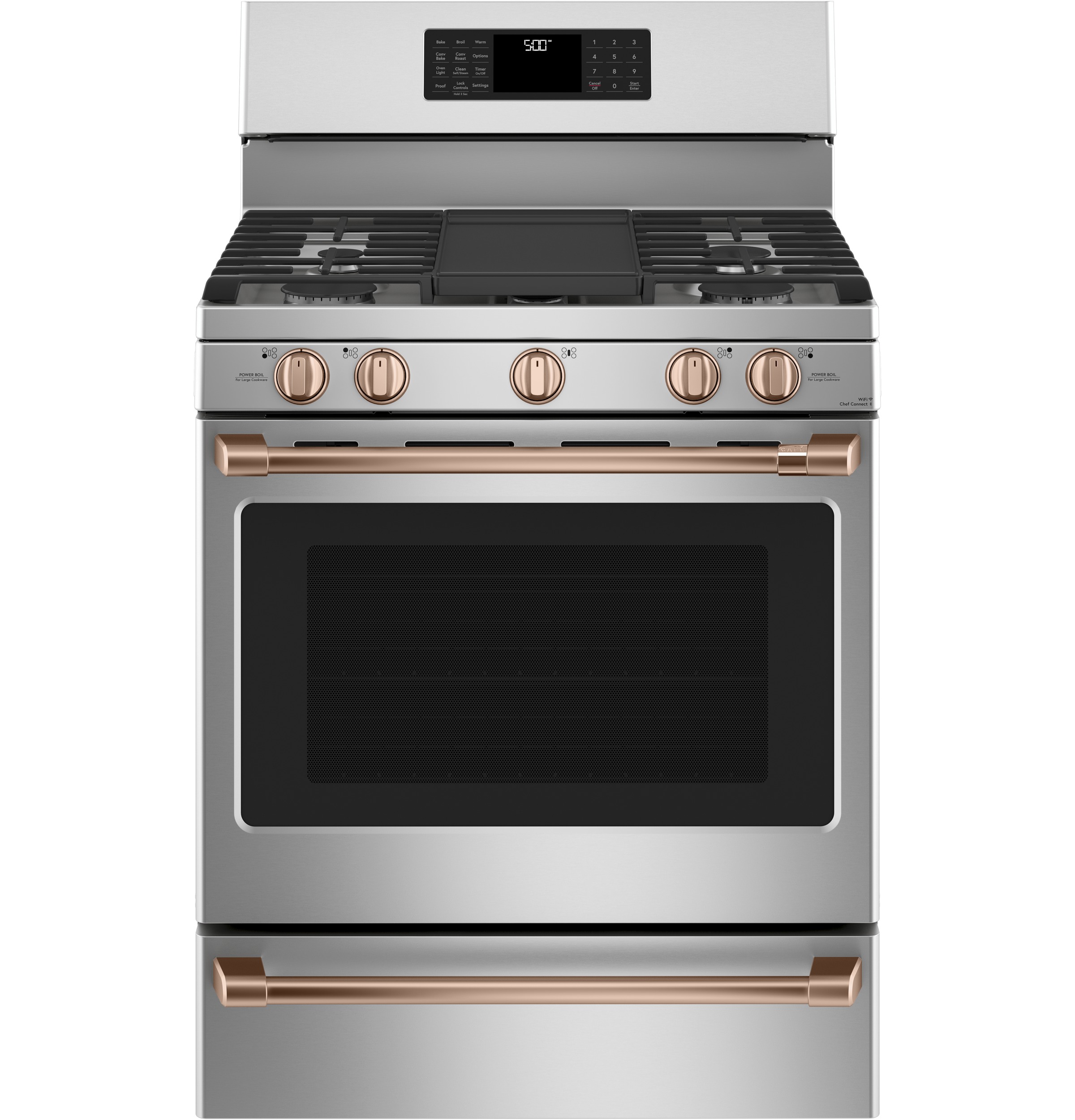 CAFÉ™ Freestanding Gas Knobs and Handles - Brushed Copper CXFSGHKPMCU