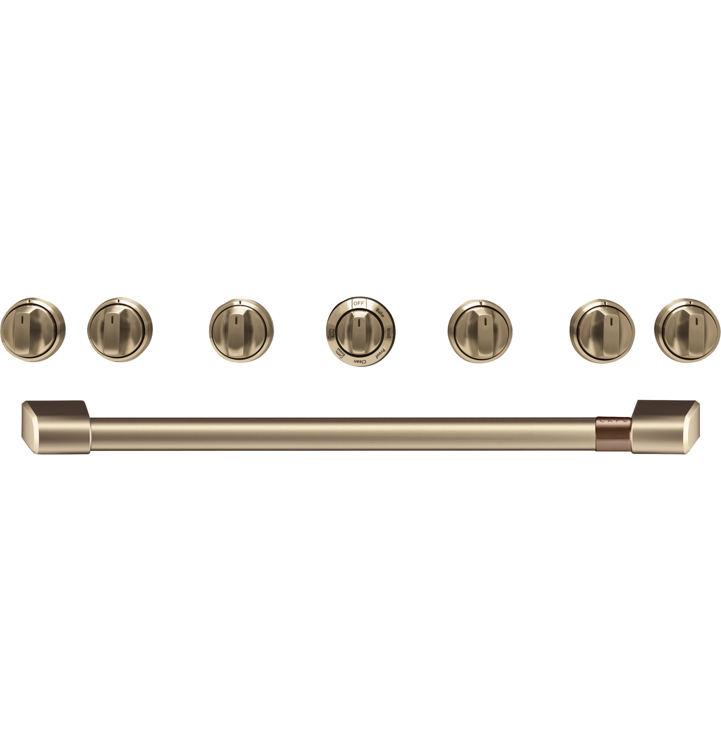 Café 36" Brushed Bronze Handle & Knob Set For Pro Range And Rangetop CXPR6HKPMBZ