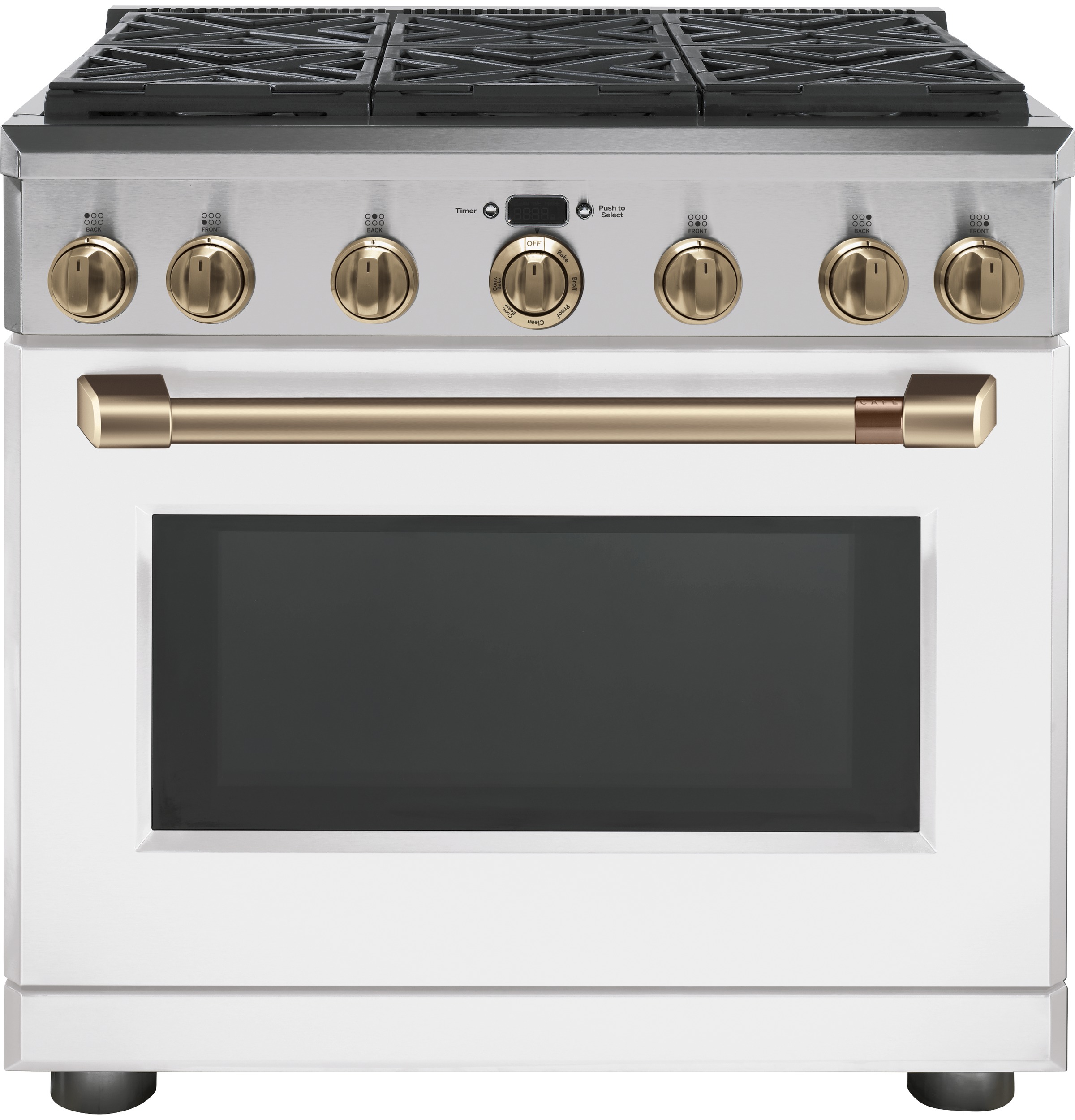 Café 36" Brushed Bronze Handle & Knob Set For Pro Range And Rangetop CXPR6HKPMBZ
