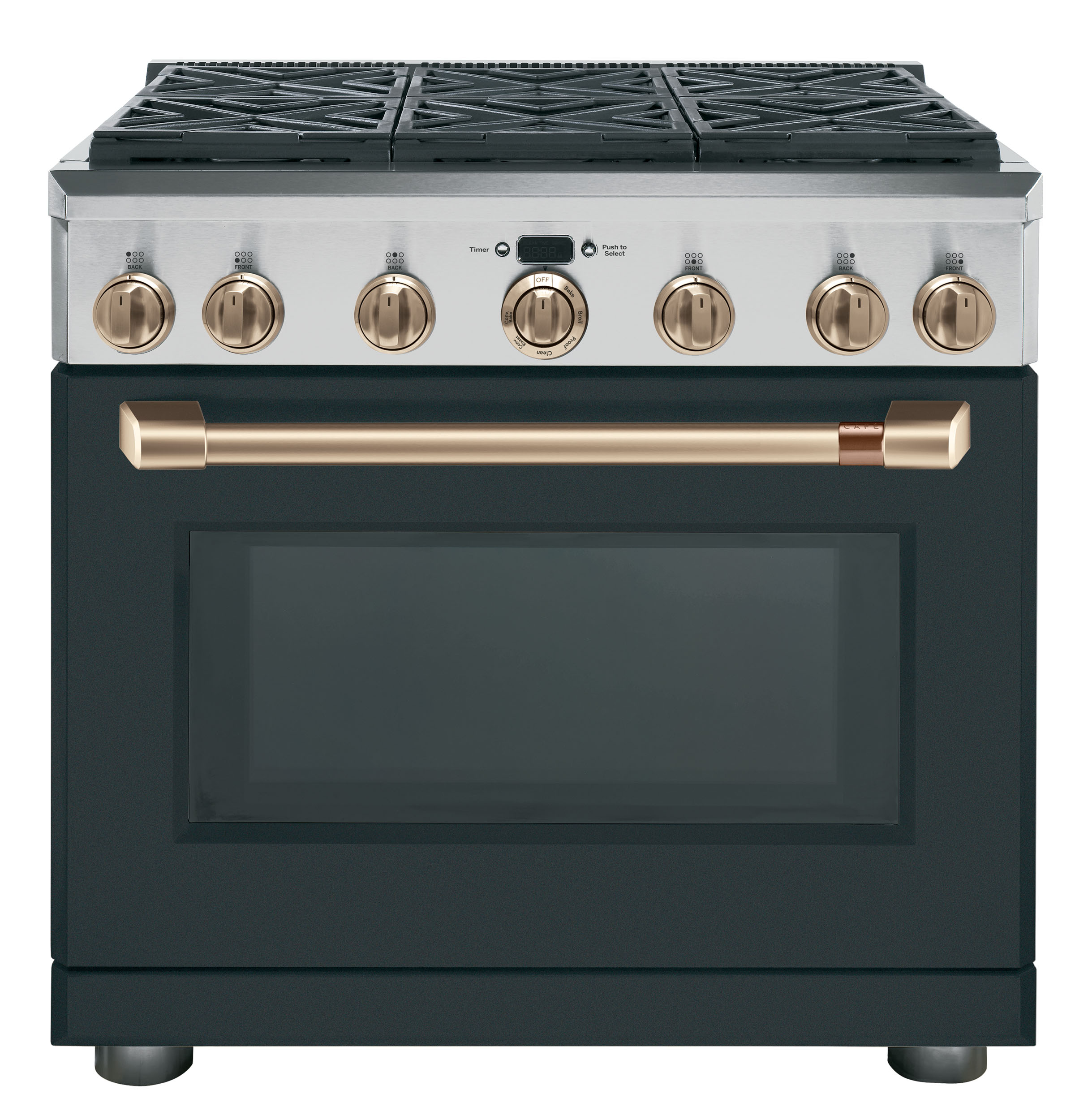 Café 36" Brushed Bronze Handle & Knob Set For Pro Range And Rangetop CXPR6HKPMBZ