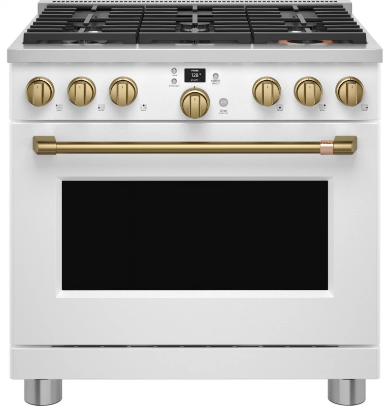 Café 36" Brushed Brass Handle & Knob Set For Pro Range And Rangetop CXPR6HKPMCG