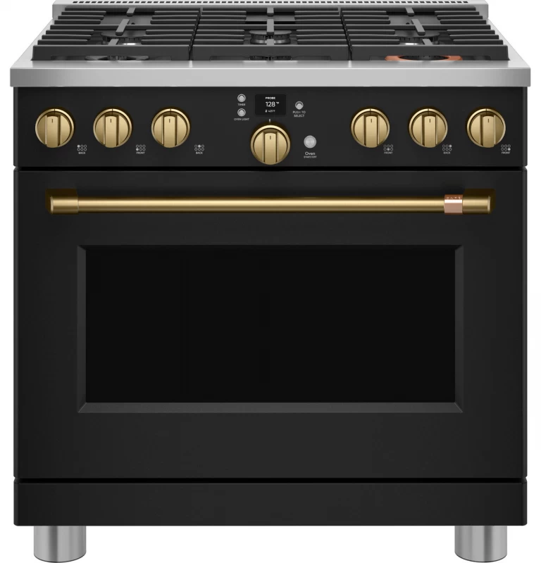 Café 36" Brushed Brass Handle & Knob Set For Pro Range And Rangetop CXPR6HKPMCG