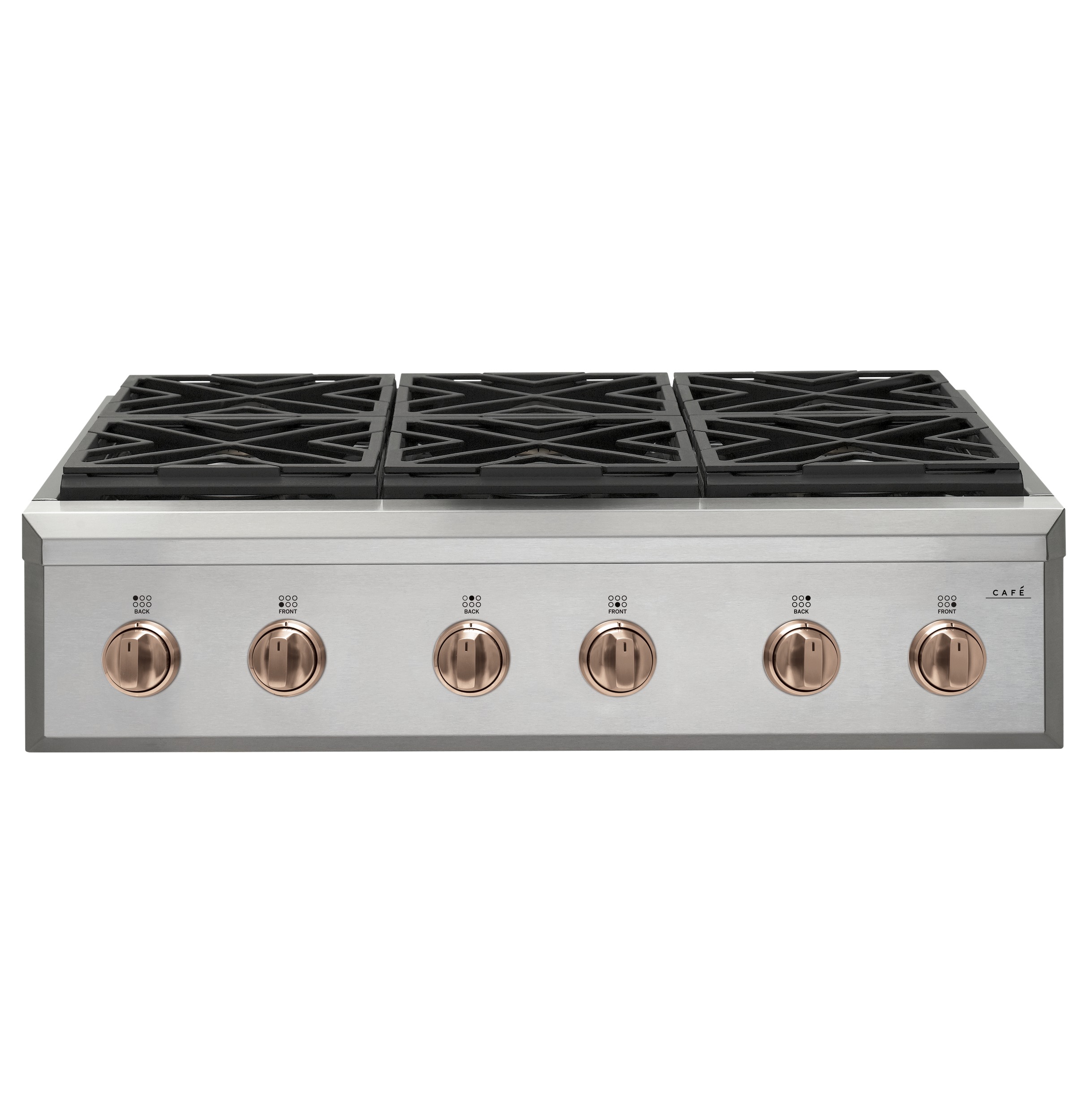 CAFÉ™ 36" Brushed Copper Handle & Knob Set for Pro Range and Rangetop view 4