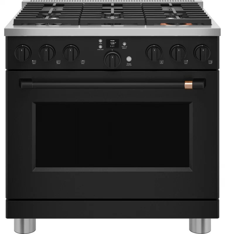 Café 36" Flat Black Handle & Knob Set For Pro Range And Rangetop CXPR6HKPMFB