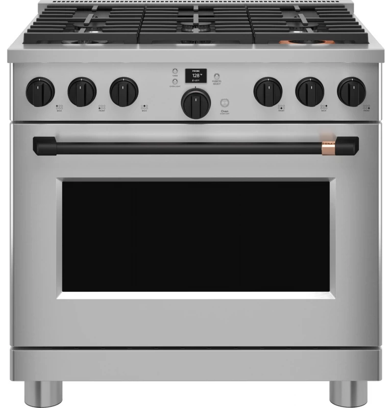 Café 36" Flat Black Handle & Knob Set For Pro Range And Rangetop CXPR6HKPMFB