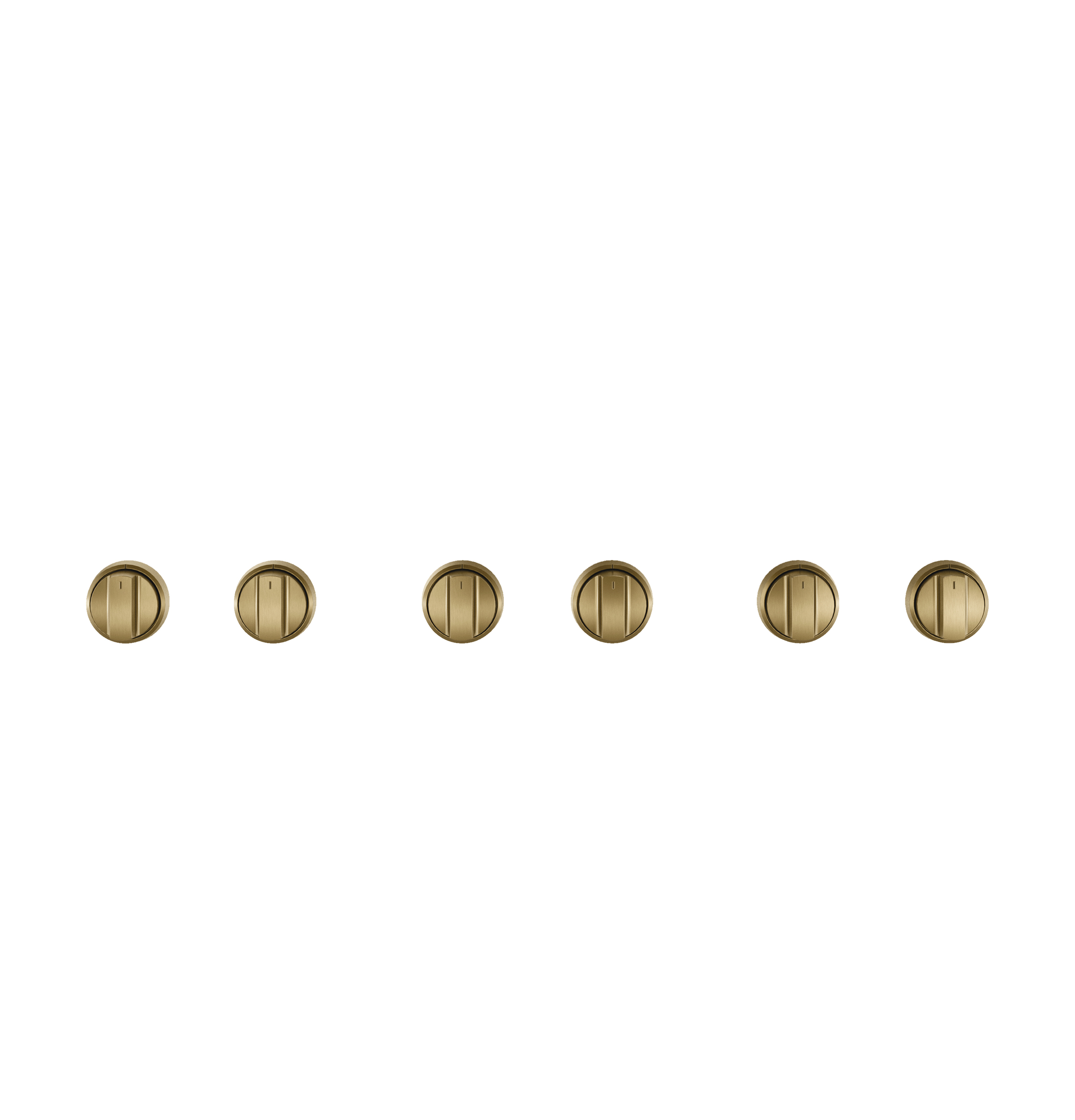 CAFÉ™ 36" Brushed Brass Handle & Knob Set for Pro Range and Rangetop view 2