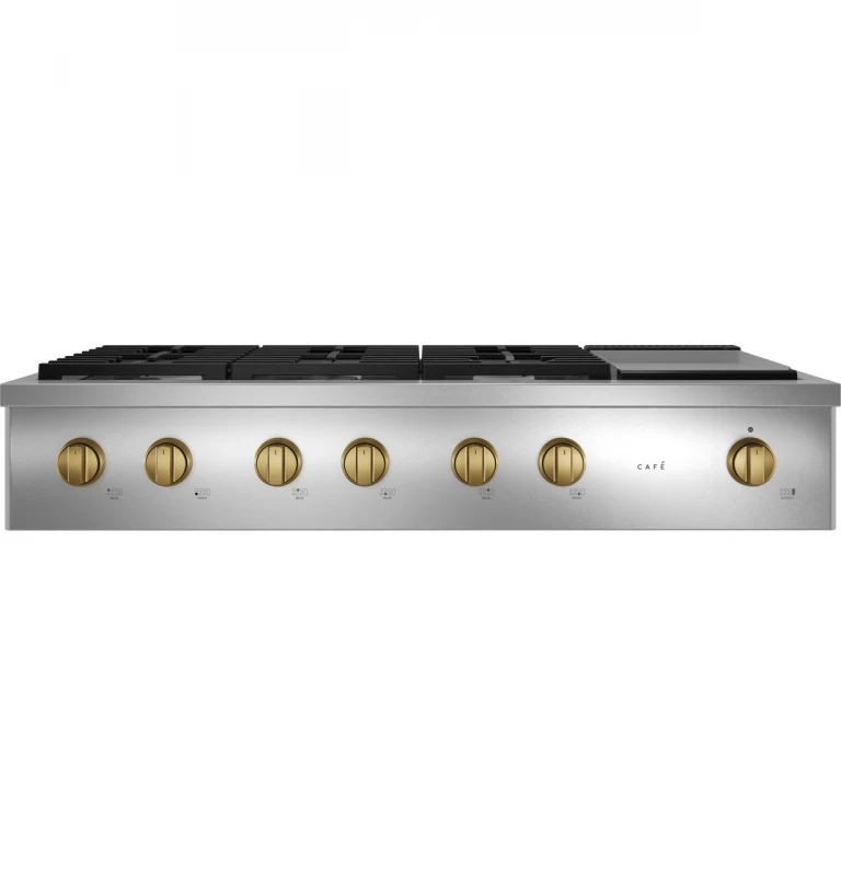 Café 48” Brushed Brass Handle & Knob Set For Pro Range And Rangetop CXPR8HKPMCG
