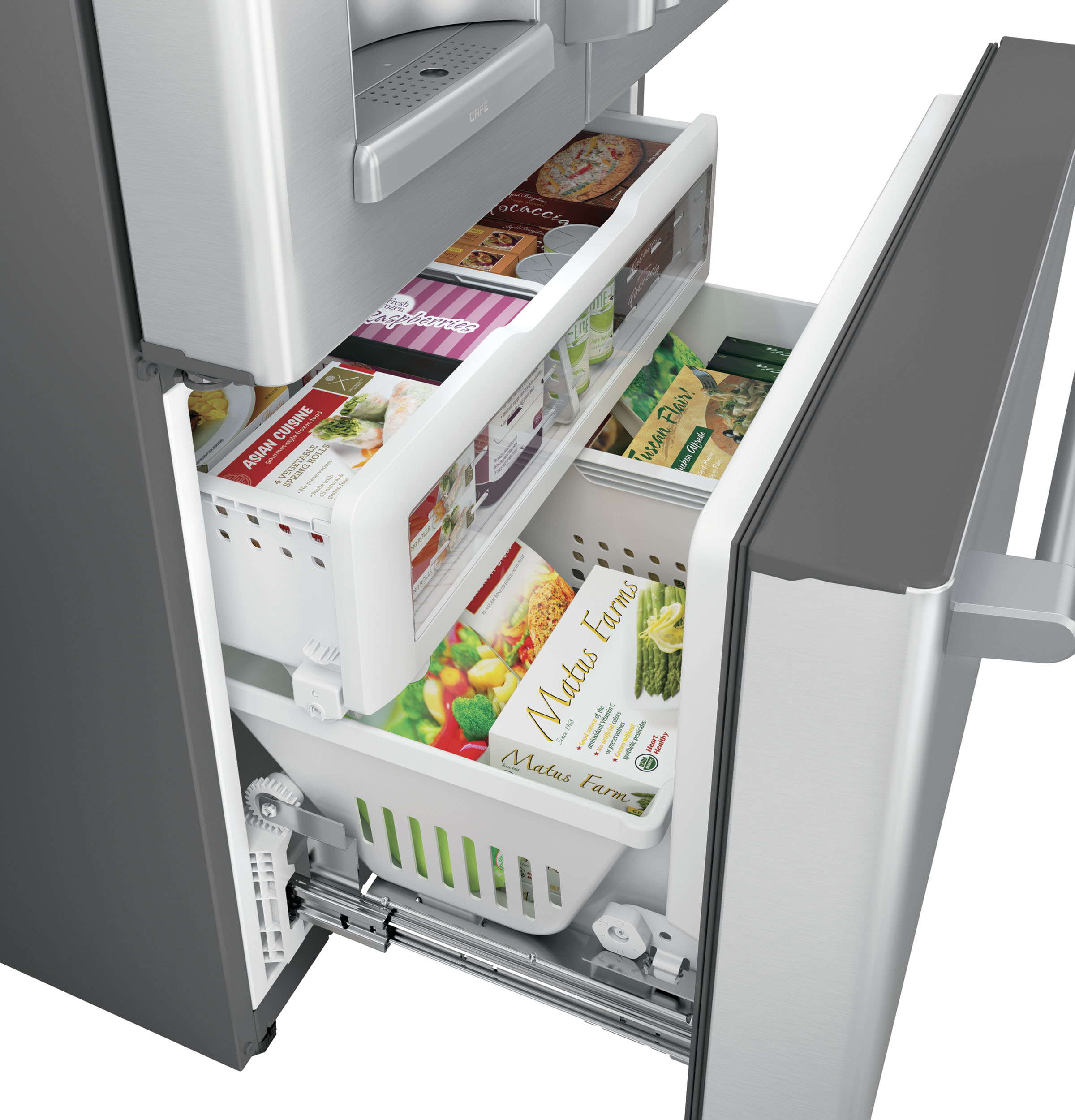 Café Series 22.2 Cu. Ft. Counter-depth French-door Refrigerator With Hot Water Dispenser CYE22TSHSS