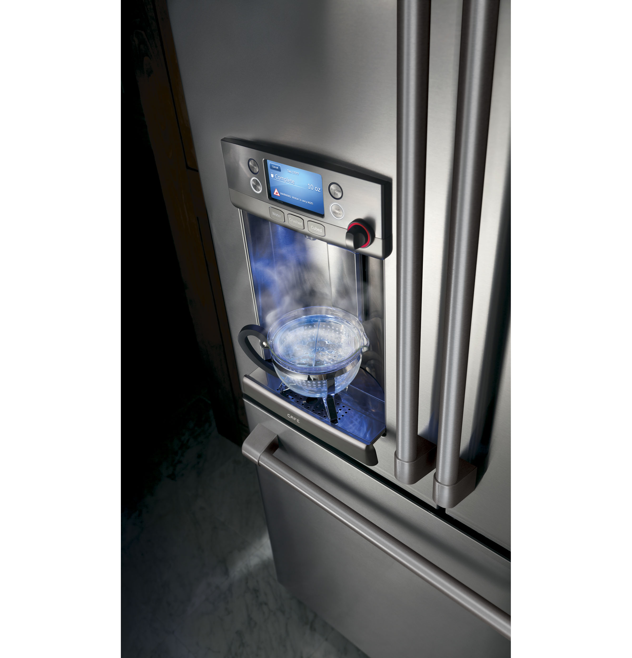Café Series 22.2 Cu. Ft. Counter-depth French-door Refrigerator With Hot Water Dispenser CYE22TSHSS