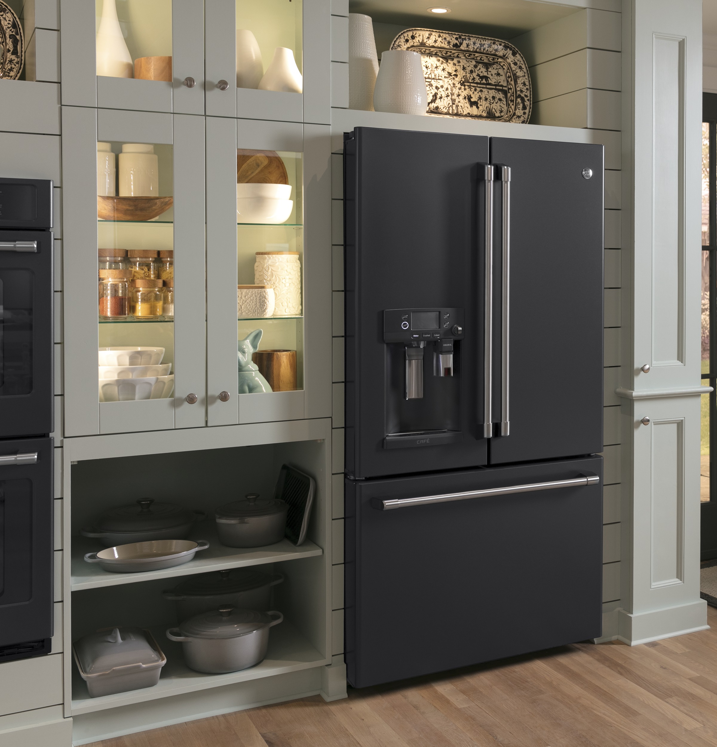 Café Series 22.2 Cu. Ft. Counter-depth French-door Refrigerator With Keurig K-cup Brewing System CYE22UELDS