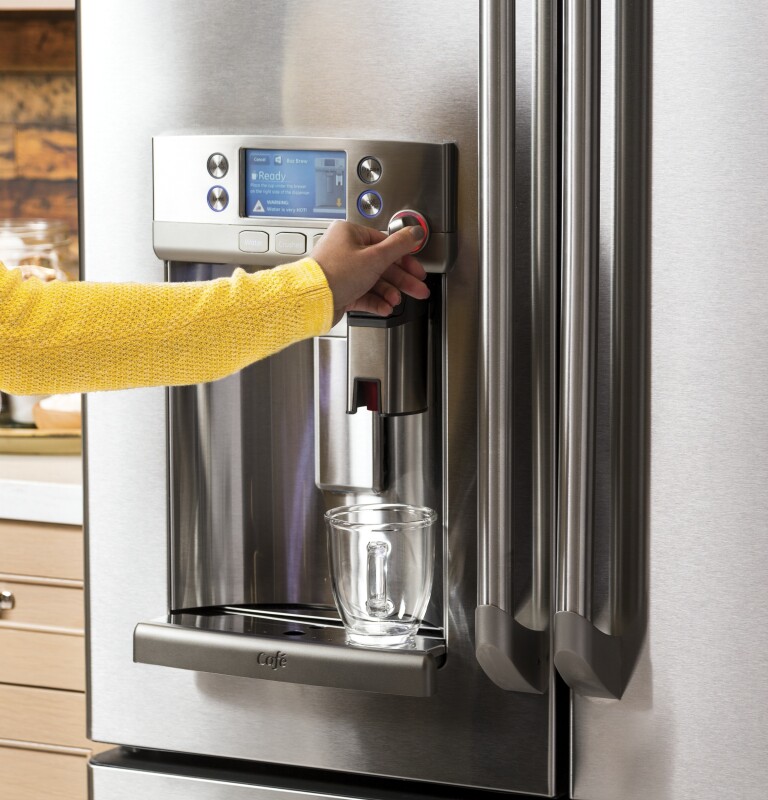 Café Series 22.2 Cu. Ft. Counter-depth French-door Refrigerator With Keurig K-cup Brewing System CYE22USHSS