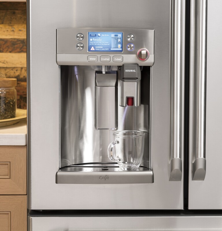 Café Series 22.2 Cu. Ft. Counter-depth French-door Refrigerator With Keurig K-cup Brewing System CYE22USHSS