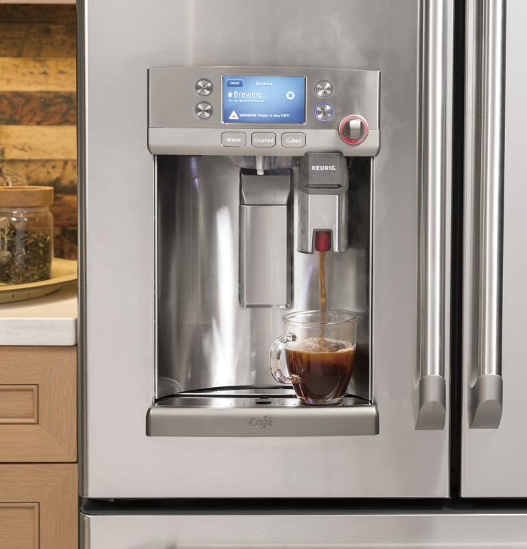 Café Series 22.2 Cu. Ft. Counter-depth French-door Refrigerator With Keurig K-cup Brewing System CYE22USHSS